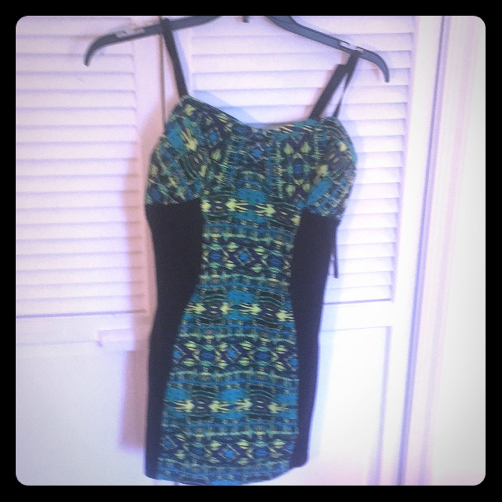 Material Girl bodycon illusion dress